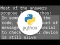 How to check if device is connected Pyserial