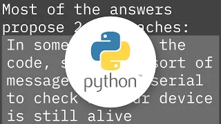 How to check if device is connected Pyserial