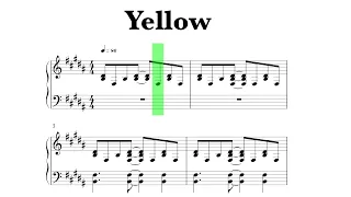 Download Coldplay - Yellow Sheet Music MP3