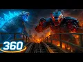 360 VR Epic Godzilla vs Mecha Godzilla vs Monster Roller Coaster