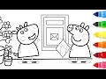Peppa Pig Coloring Pages For Kids with Nursery Rhymes - Learning Drawing s For Kids