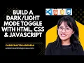 How to Create a Toggle Switch with HTML CSS JavaScript Beginner Tutorial