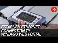 WindPro How Establish Ethernet Connection to WindPro Web Portal in the WindPro Console