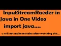 InputStreamReader in Java in One