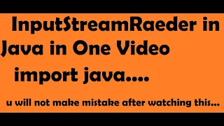 InputStreamReader in Java in One