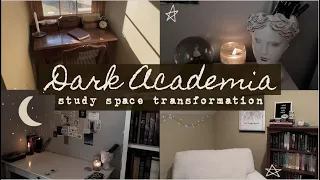 Dark Academia Study Space Transformation aesthetic in partnership with Mapiful