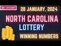 North Carolina Evening Lottery Results For - 28 January 2024