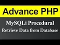 Retrieve Data from Database MySQLi Procedural in PHP Hindi