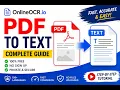 How to Convert PDF to Text for FREE OCR No Upload 100 Private