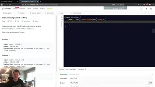 Leetcode Solution - 1480 Running Sum of 1d Array
