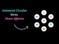 Animated Circular Navigation Menu using Html CSS Javascript