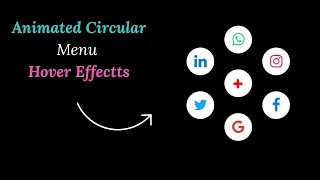 Animated Circular Navigation Menu using Html CSS Javascript
