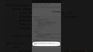 Simple Countdown Timer in Python