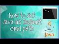 How to set JAVA as default CMD path in windows