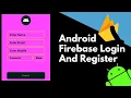 Login Register Android App Using Firebase Android Studio Authentication Tutorials Part 1