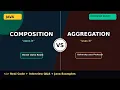 Composition vs Aggregation in Java Explained with Easiest Explanation Live Code Interview Q A