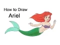How to Draw Ariel the Little Mermaid full body