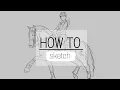 How to sketch a horse with rider