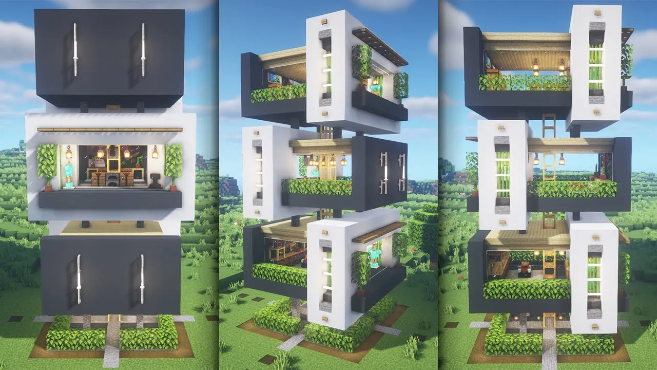 Minecraft: How to Build a Tower House Tutorial (Easy)