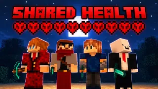 4 Idiots Beat Minecraft Hardcore With SHARED HEALTH (friendship ruined)