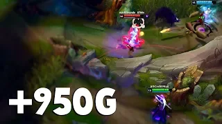 Gosu Gets 950g from 1 KILL?! *Patch 8.13* | Tobias Fate Baron Steal | Nightblue3 | LoL Funny Moments