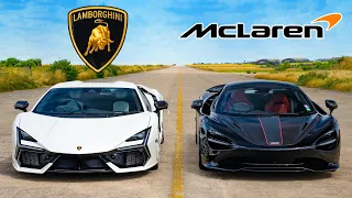 McLaren 750S v Lambo Revuelto DRAG RACE