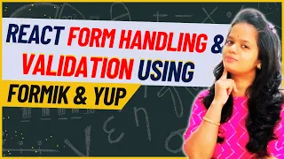 React Form Handling Validation Using Formik Yup React Formik Tutorial with Yup