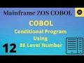 Conditional Program Using 88 Level Number in COBOL - Mainframe Cobol Practical Tutorial
