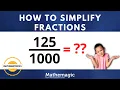 SIMPLIFYING FRACTIONS MADE EASY MATHEMAGIC FOLLOW ALONG Worksheet in description