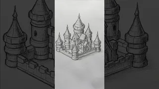 Drawing an Isometric Castle Easy Step-by-Step Guide