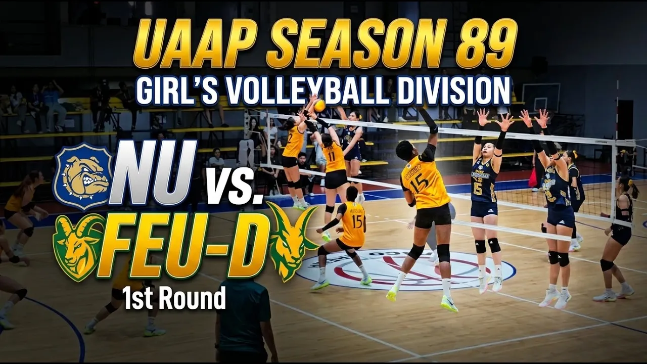 NU vs. FEU-D, Volleyball Girl's Division, UAAP S89, 1st Round, October 16, 2026