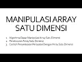 One-Dimensional Array Manipulation Discussing Basic Algorithms and One-Dimensional Array Traversal
