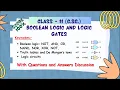 Boolean Logic and Logic Gates Computer Science class 11 Boolean logic Python