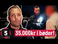 Lagu Farlig overhaling ender med 35.000kr i bøder! | Gadebetjentene | Kanal 5 Danmark