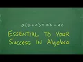 Essential Basic Algebra Skill - Distributive Property
