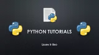 Python - Tutorial 5