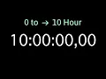 Timer from 0 to 10 hours stopwatch digital workout clock 10 Hour Countup Timer 1080p