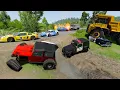 Police Chase Stolen Racecars and Cause Huge Crashes