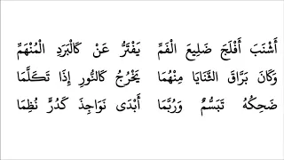 نظم صفة النبي صلى الله عليه وسلم لعبدالله السالم بن محمدو بن حنبل الحسني الشنقيطي 