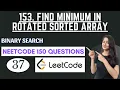 Find Minimum in Rotated Sorted Array NEETCODE 150