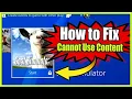 How to Fix PS4 Cannot Use Content ERROR or Cannot Connect To Server 3 Methods and More