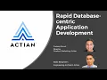 Rapid Database Centric Application Development