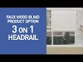 3 on 1 Headrail Faux Wood Blinds Demo