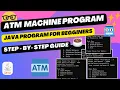 Creating an ATM Machine Program in Java JavaUnlocked