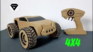 how to make a car out of cardboard on the remote control