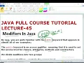 JAVA LECTURE - 45 Access Modifier In Java Public Private Protected And Default EnhanceCodeLearning