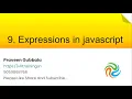 Expressions in JavaScript JavaScript Foundation Training s in Telugu 09