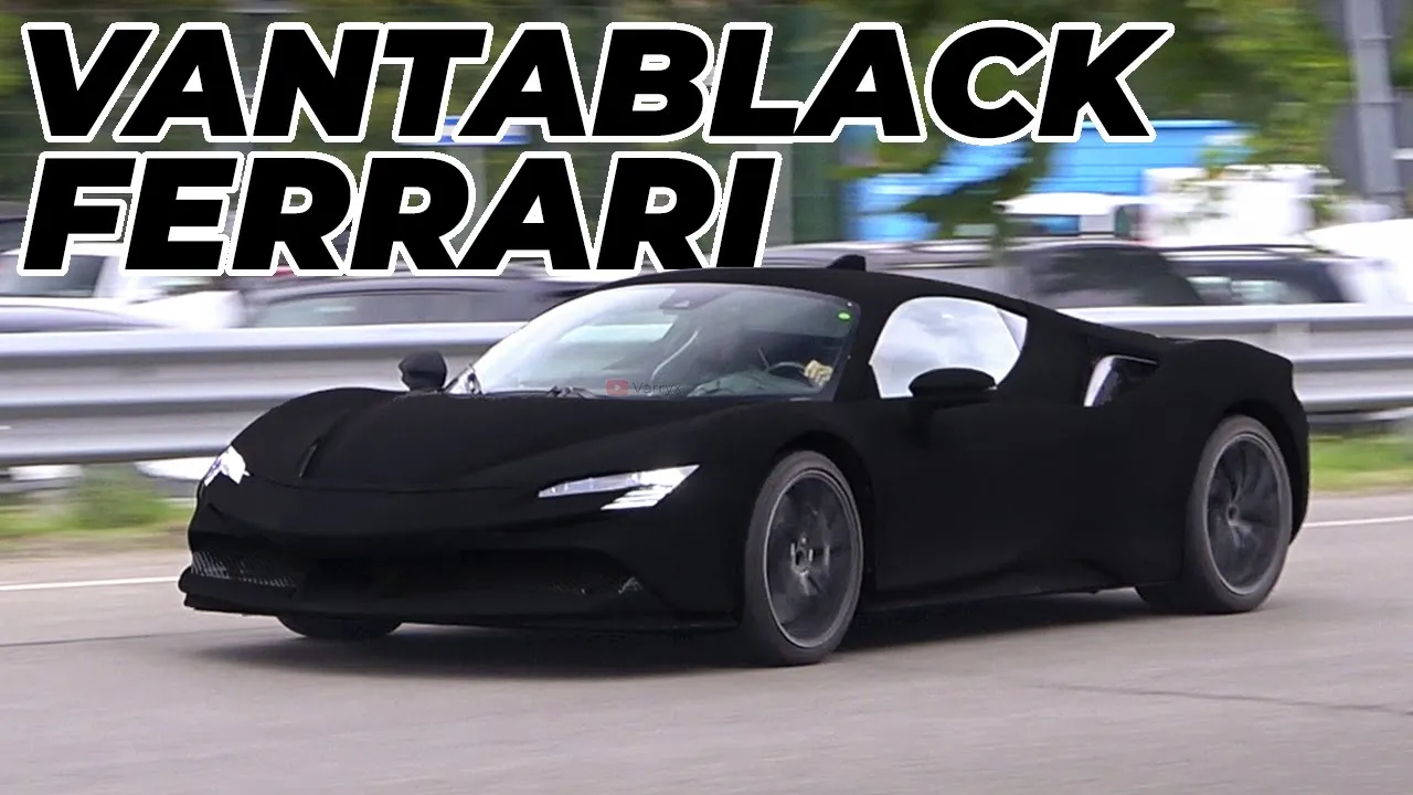 THE BLACKEST FERRARI IN THE WORLD? First VANTABLACK SF90 Stradale 👀