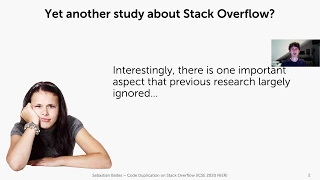 Code Duplication On Stack Overflow ICSE 2020 NIER