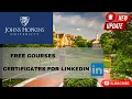 FREE COURSES BY JOHNS HOPKINS UNIVERSITY
